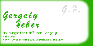 gergely heber business card